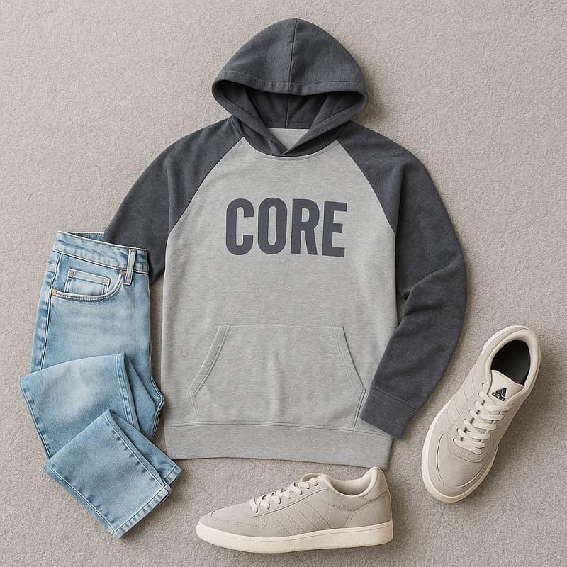 هودی مردانه طوسی مدل Z110